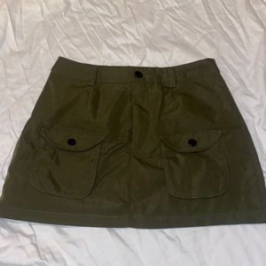 Army green mini shirt